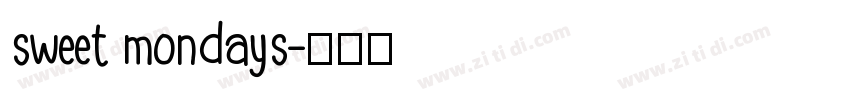sweet mondays字体转换